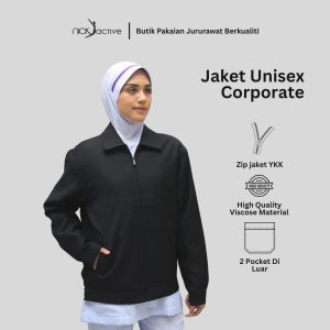 Jaket Unisex Korporat Hitam
